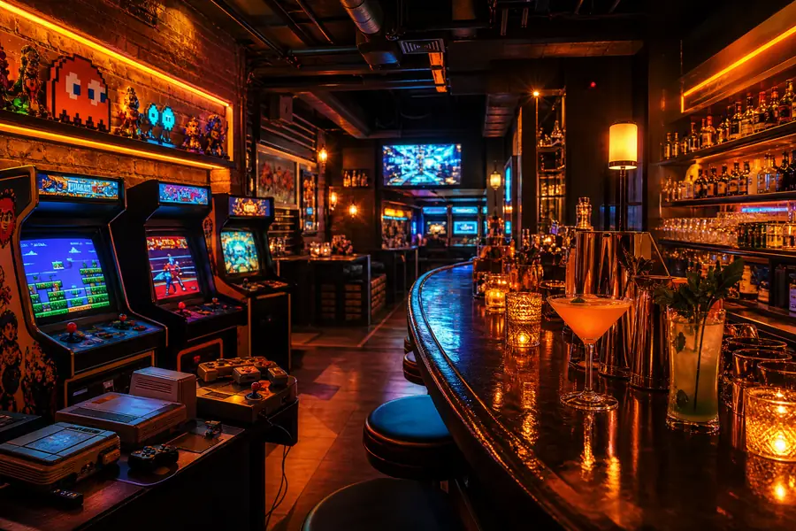 Retro Gaming Haven bár arcade gépekkel